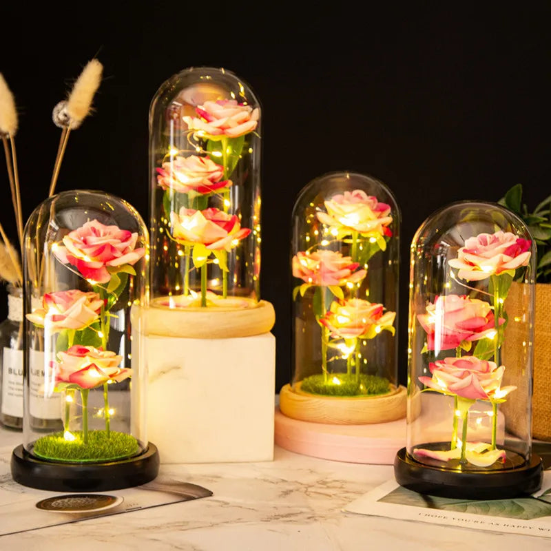 Yukona Galaxy Trio: Triple Eternal Rose LED Dome