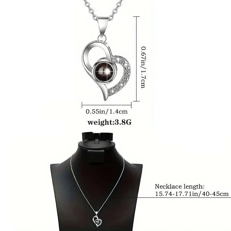 Yukona Heartbeat: Eternal Rose & Infinite Love Necklace Set
