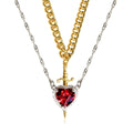 Yukona Valor: 18k Gold Heart & Blade Jewelry Set
